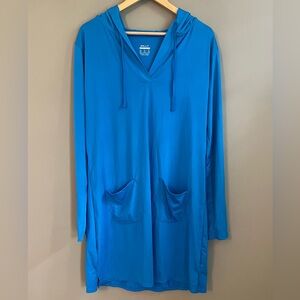 Willit Women’s SPF Long Sleeve Hooded Beach Cover Dress - NWOT